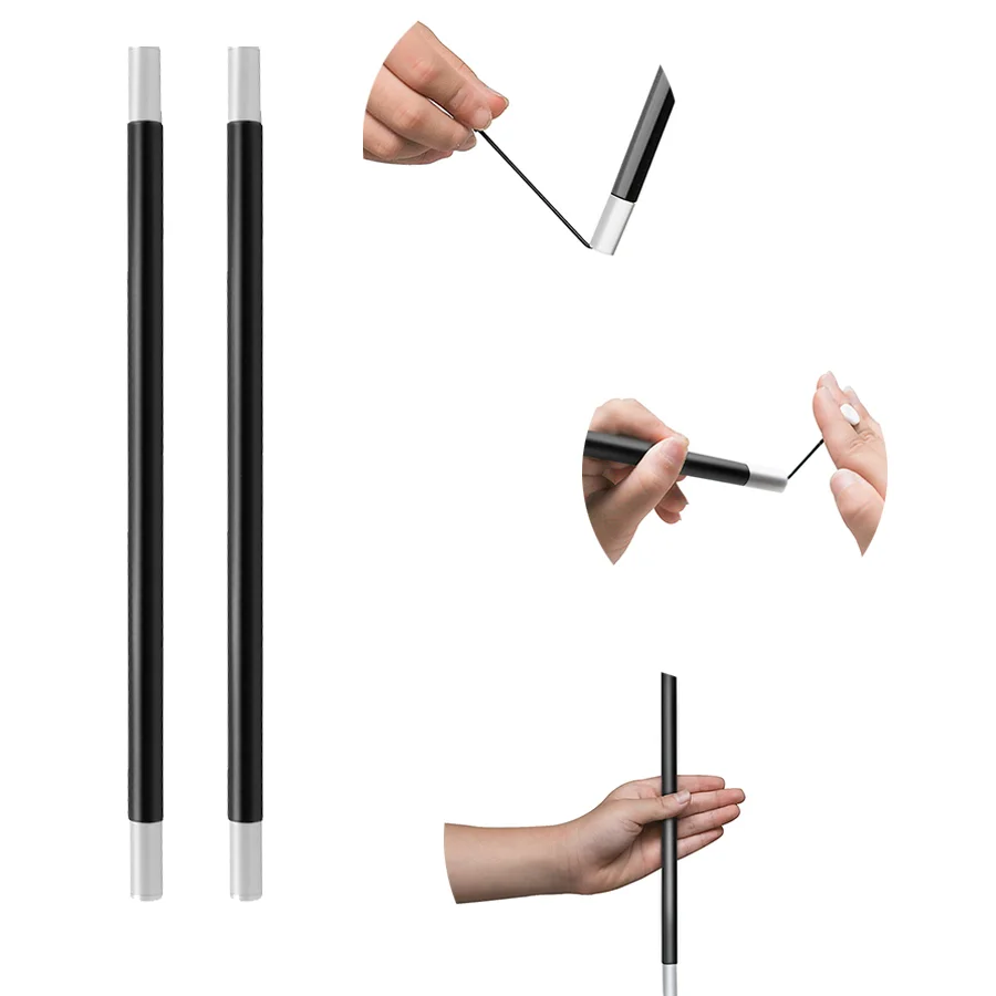 2/5pcs 매직 셀프 엘리베이팅 완드 블랙 매직 스틱 스테이지 스트리트 퍼포먼스 소품 파티 친구 모임 게임 용품 XJM