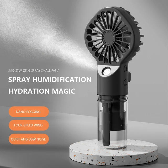 Handheld Mini Air Conditioner USB Rechargeable Portable Humidifier Mist Cooler Cooling Spray Humidifier Fan for Home/Office/Dorm 2