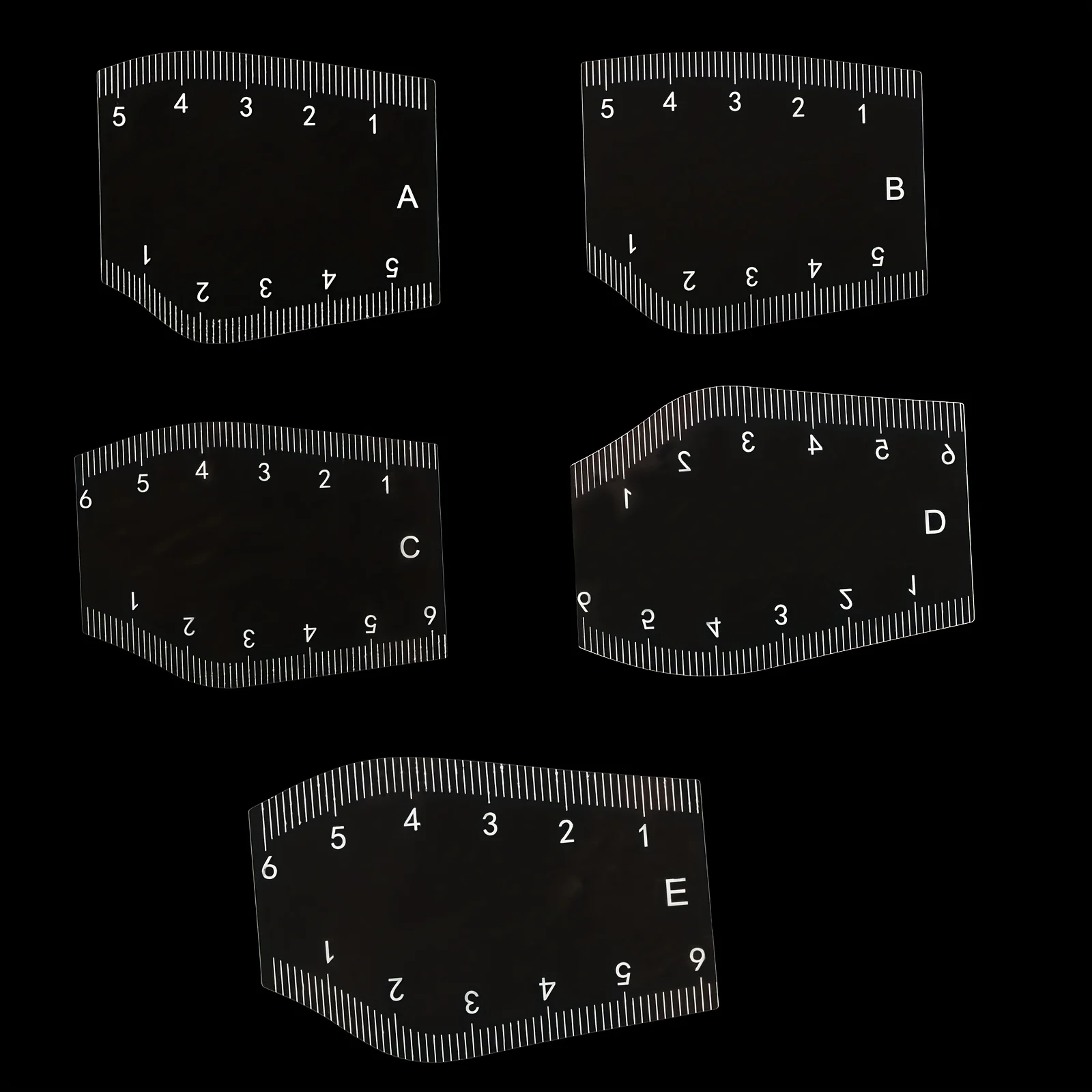 5PCS Brow Stencil Kit - Microblading Stencils with Symmetry Guide, Reusable PMU Templates for Beginners/Pros (PMU Approved)