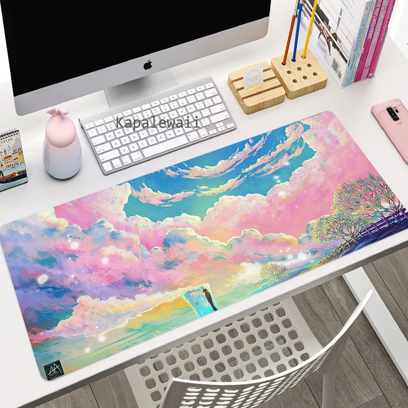 Alfombrilla de ratón para juegos Kawaii, alfombrilla grande para ratón, teclado para juegos de ordenador, alfombrilla de ratón para portátil 400x900, alfombrillas de escritorio de Anime para jugar CS
