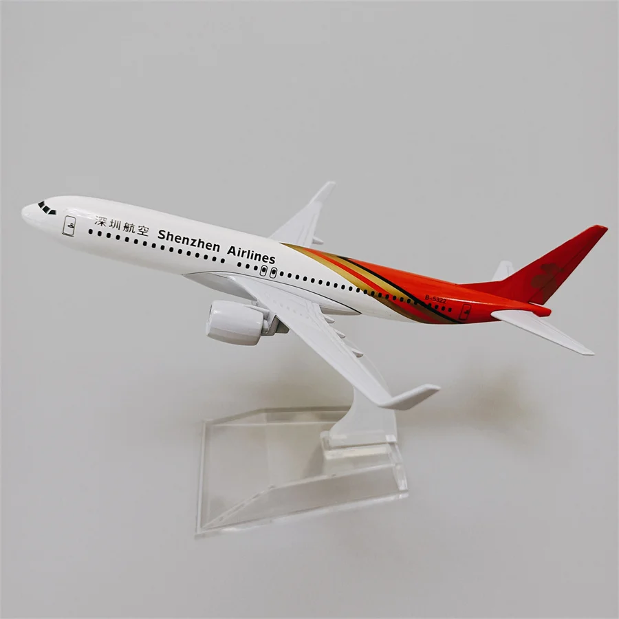 

Модель самолета из металлического сплава China Shenzhen Airlines B737, модель самолета Боинг 737, модель самолета, отлитый под давлением самолет, подарки для детей, 16 см