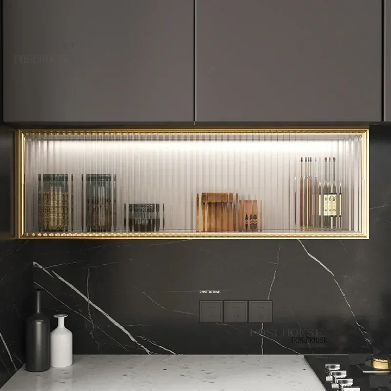 Small Apartment Kitchen Cabinets Coffee Shop Wall-mounted Storage Cabinet Creative Homestay Furniture Cupboard with Door N