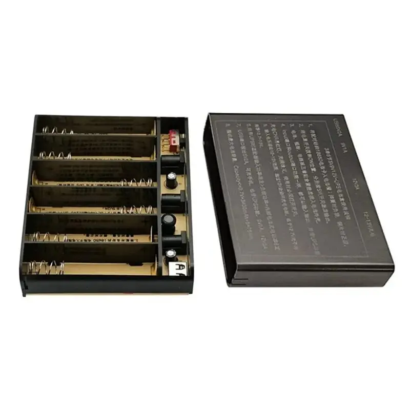 24시간 배송 2X USB DC 12V 출력 6X 18650 배터리 UPS DIY 박스 휴대폰 와이파이 라우터 LED 라이트 보안 카메라용