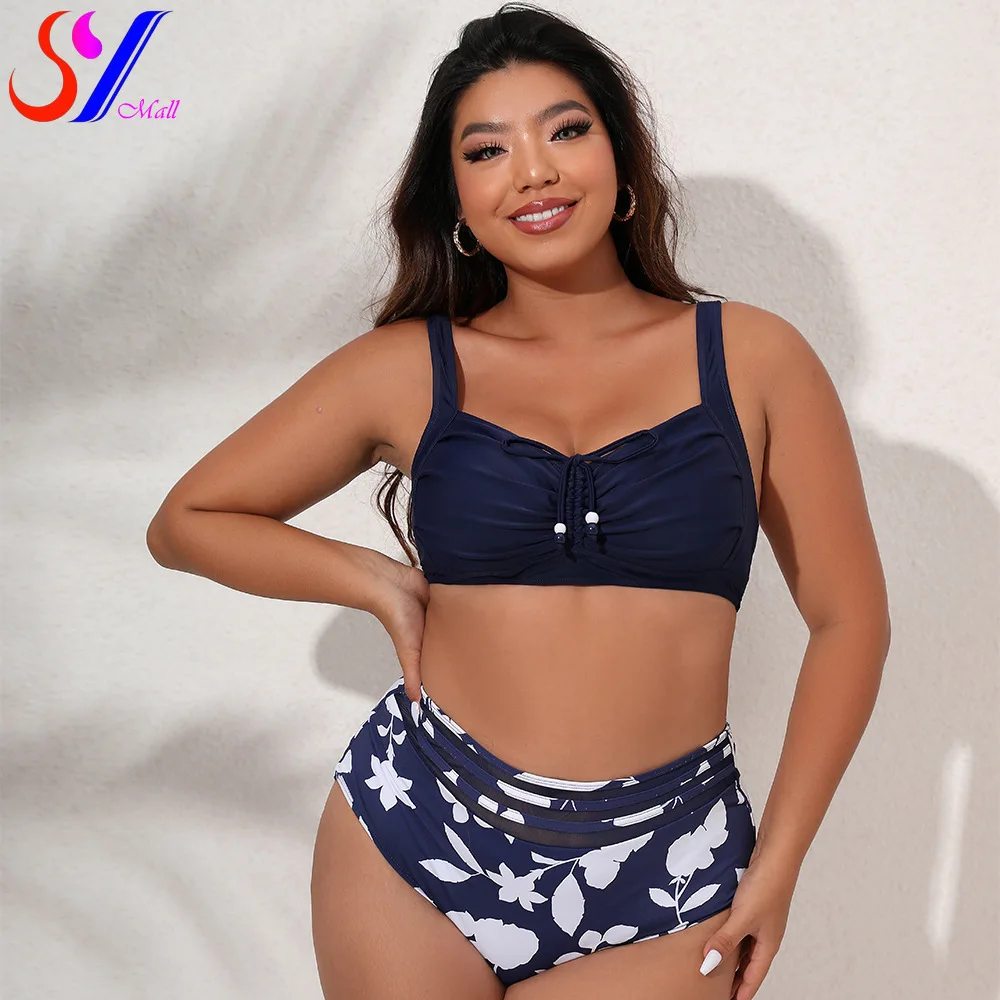 

2022 New Solid High Waist Bikinis Women Swimsuit Push Up Bikinis Set Plus Size Sexy Swimwear Bathing Suit Black Biquini
