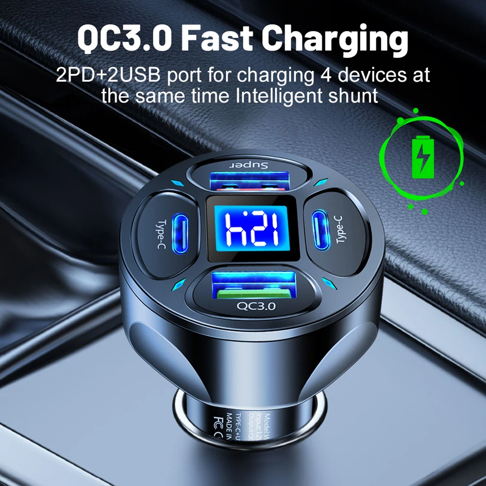  LED ޴  ,  11, 12, Ｚ, 66W, 4 Ʈ   PD QC3.0, USB C 66W