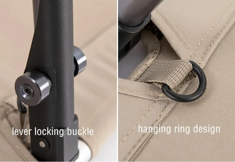 Naturehike 2024 Neues Campingbett mit hoher Belastung, tragbare Klappbetten, höhenverstellbar, einfaches Set, stabil, für Outdoor-Reisen, Wandern, Schlafbett – Detail 9