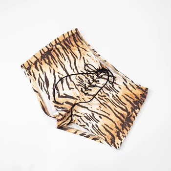 CUTENOVA Sexy Hottie Tiger Print Tie String Skinny Ultra Shorts Women'S 2025 Summer New Casual Street Sexy Hottie Ultra Shorts 5