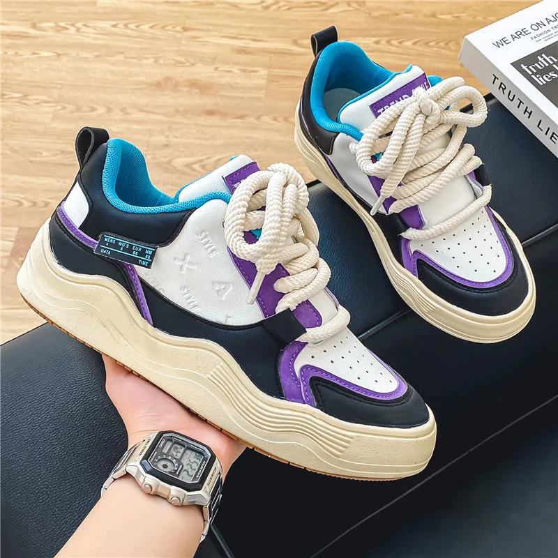 

2023 Summer New Lace up Fashion Men's Skateboarding Shoes Umbrella Breathable Artificial Leather Men's Sports Shoes Casual Shoes