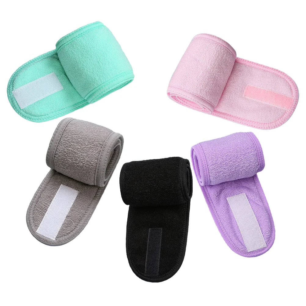 

5 Pcs Headband for Skincare Washing Hair Make up Face Cloth Spa Headbands Girls