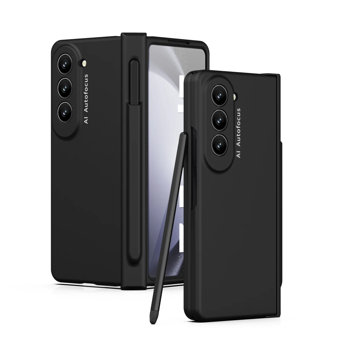 Coque de téléphone Samsung Galaxy Z Fold 5 5G, pour Fold5 Slim S, support de fente pour stylo, charnière, couvercle en plastique avec protecteur d'écran avant_voghion.com