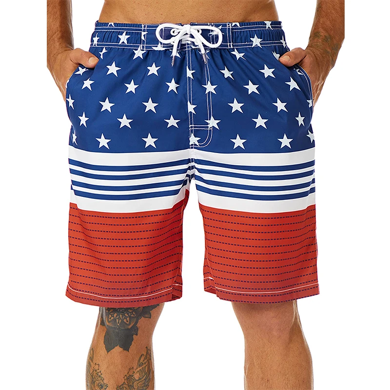 Stripe Graphic Board Shorts 3D Printed y2k Casual Beach Swimsuit homme 2023 Summer Hawaii Surfing Short Pants Swim Trunks 2