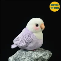 Lovebird Parrot High Fidelity Peony Parrot Plushie Budgerigar Budgie Plush Toys Lifelike Animals Simulation Stuffed Doll Toy 1