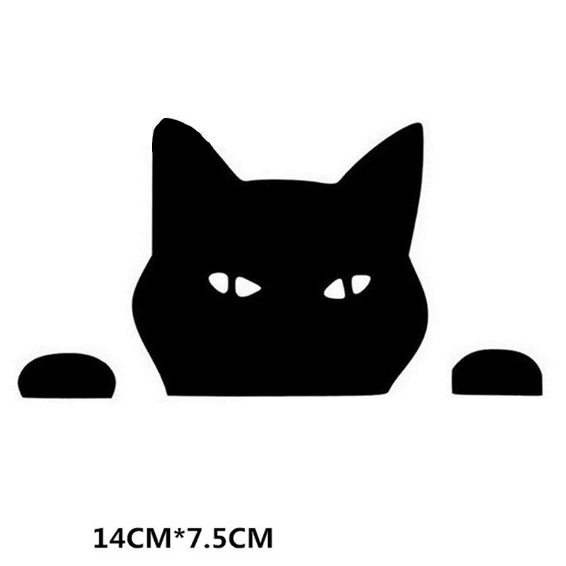 

Забавная Автомобильная наклейка с котом, Виниловая наклейка, белая/черная Автомобильная наклейка для фото, персонализированные автомобильные наклейки