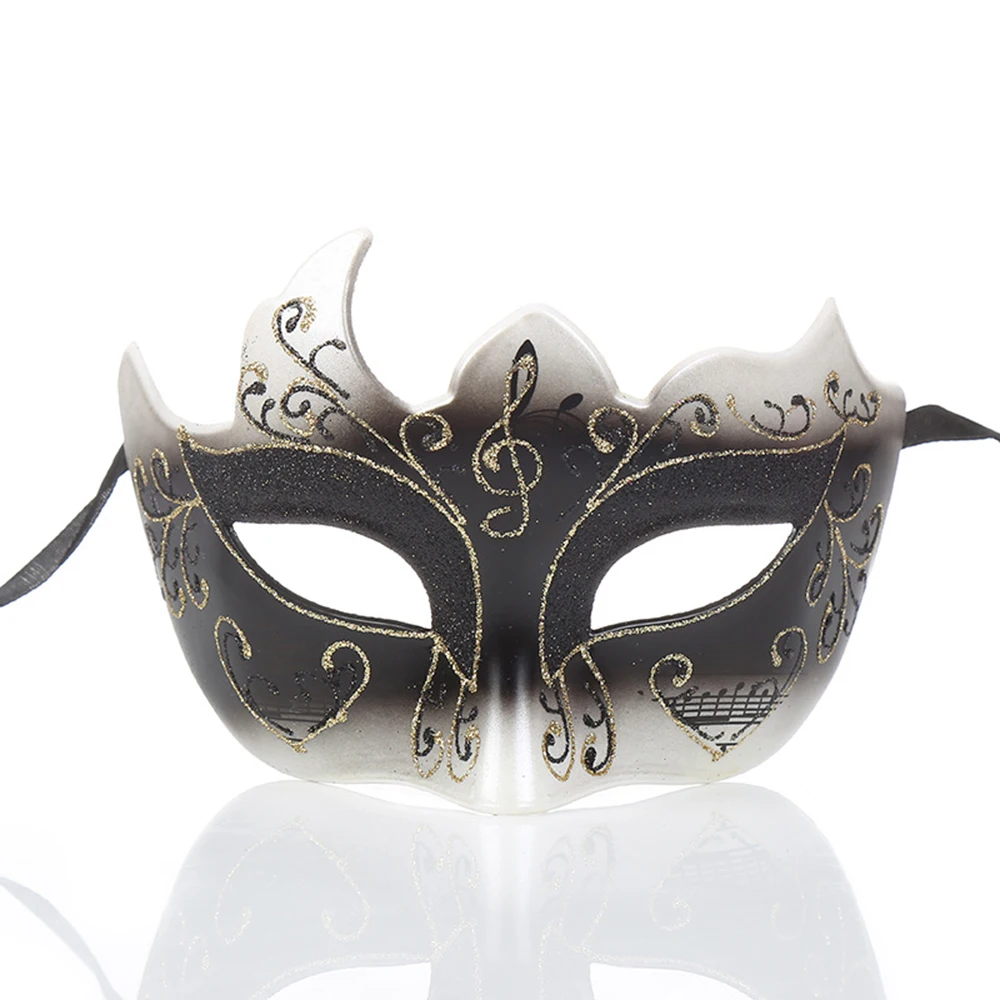 Vintage-Style Painted Venetian Masquerade Mask for Grand Events & Cosplay