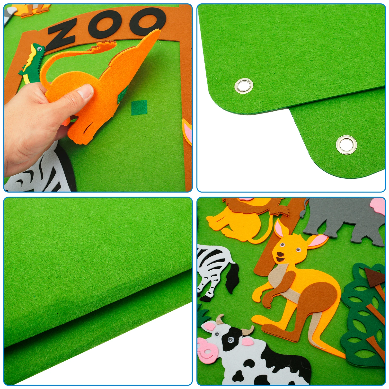 Farm Animals Felt Story Board Set Child Learning Interactive Play Storybook Wall Hanging Decor Puzzle Toys Kids Christmas Gifts