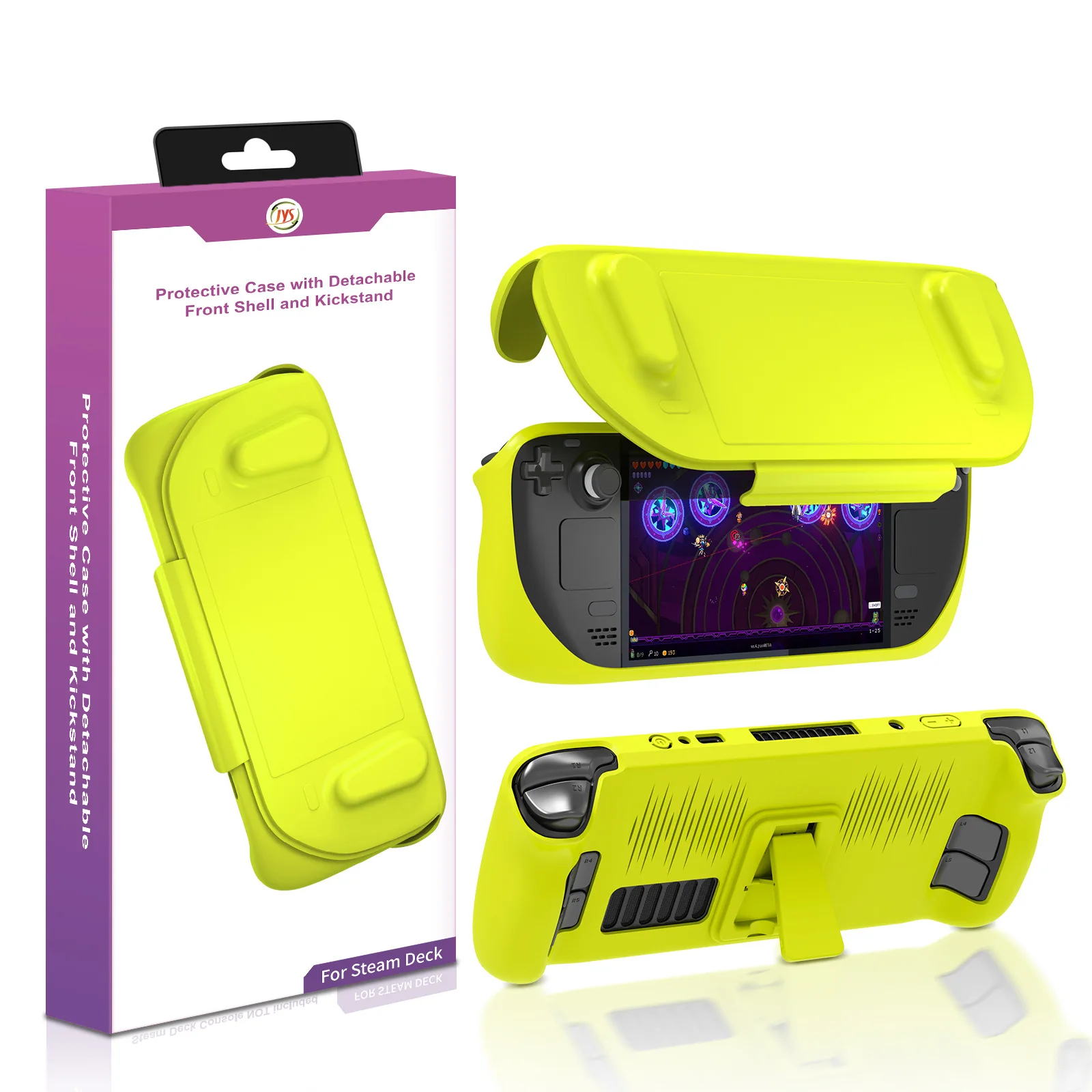 JYS-SD012 Steam deck host with bracket, full package, ultra-thin protective case, removable cover, fall proof and dust-proof p