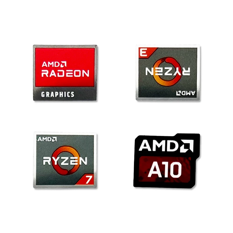 5pcs Ryzen AMD FX A10 A9 Sticker For Laptop PC Tablet Desktop Computer Label Sticker Personalized DIY Decoration