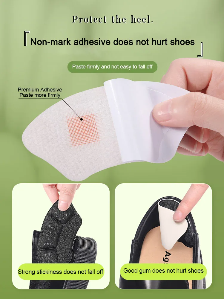 Shoe Insoles Heel Protector Heel Protector Pads Shoe Repair Stickers High Heel Stickers Casual Shoes Protectors Insole Shrinking Size Anti wear Feet Pads Adjust Size Cushion