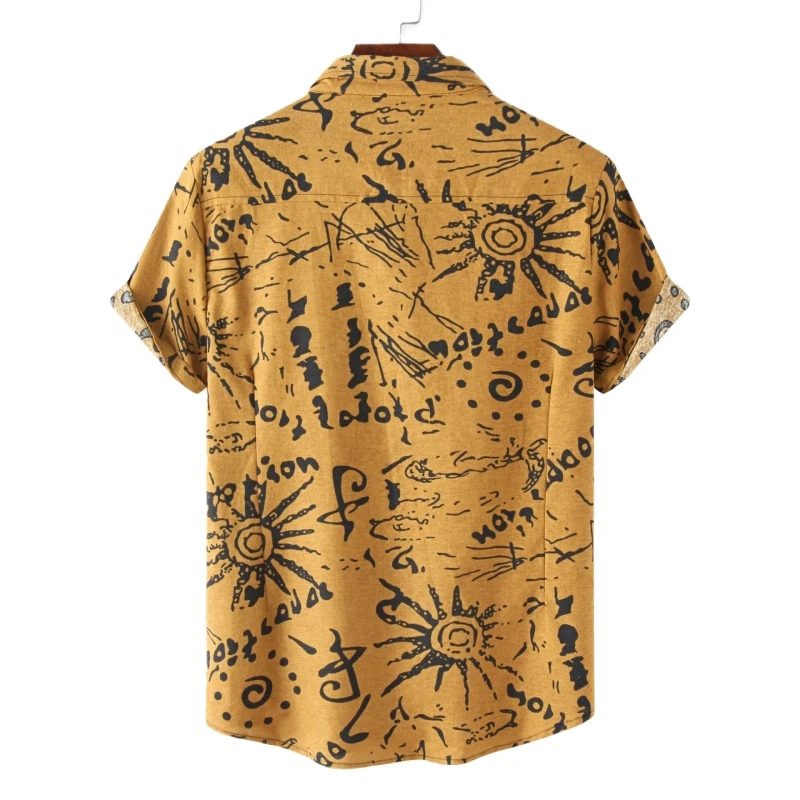Cotton Linen Shirts Men Shirt T-shirt Men's T-shirts Cheap Things With Free Shipping and Offers Tiki Korean Popular Clothes Mens