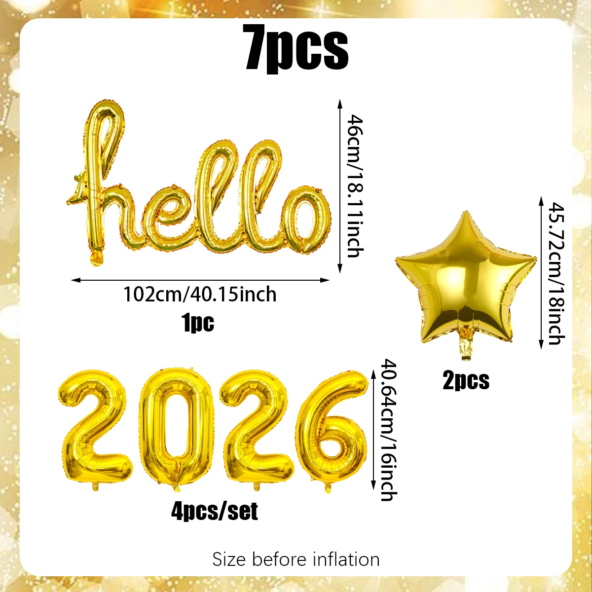 Hello 2026 Balloon Set 2