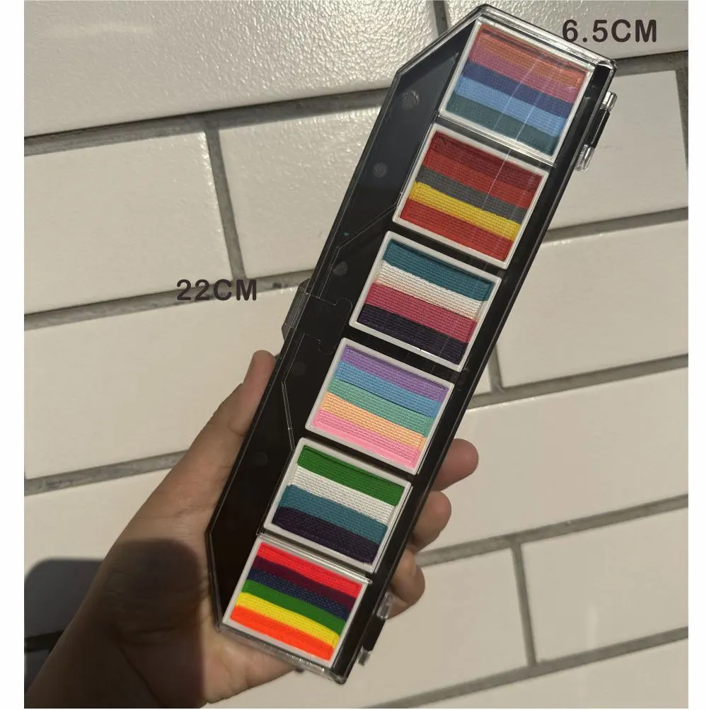 Professional Water Activated Face Paint Split Cake Palette Rainbow Makeup  in  Carnival Party Festival Cosplay  Makeup 4