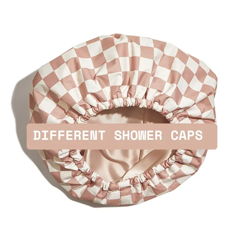 Shower Caps for Women Reusable Waterproof Flexi Satin Lined Quick-dry Stylish Hair Cap for Long & Short Hair shower cap waterproof shower cap