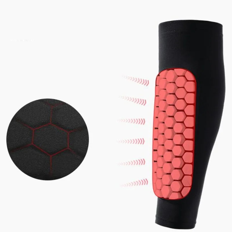 1 piece Honeycomb Soccer Shin Guards Football Shields Sports Legging Shinguards Leg Sleeves Protective Gear Shank Protector soccer shin guards shin guard pads