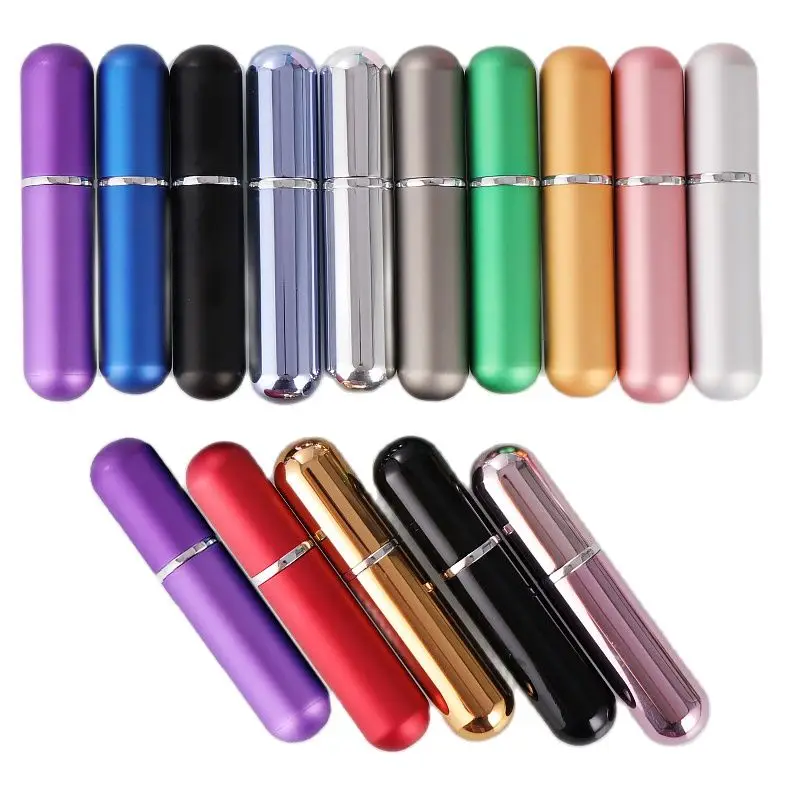 10/20/30/50pcs 5ml Refillable Perfume Bottle Mini Aluminum Perfume Spray BottleContainer with Empty Atomizer Bottles For Travel