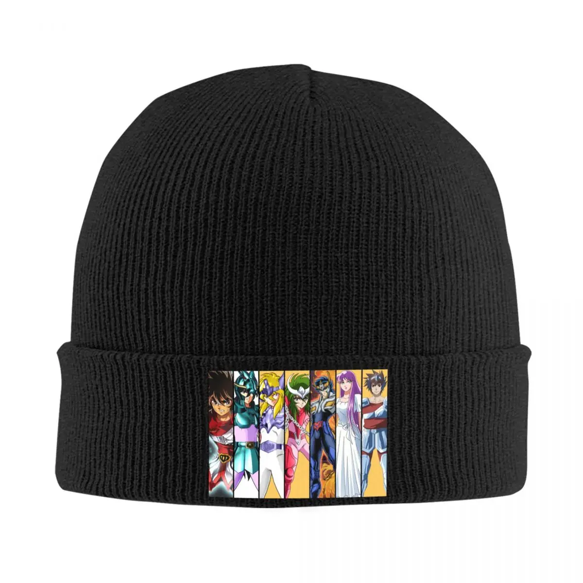 

Saint Seiya Knights Of The Zodiac Bonnet Hats Hip Hop Knitted Hat Autumn Winter Warm Supernatural Manga Skullies Beanies Caps