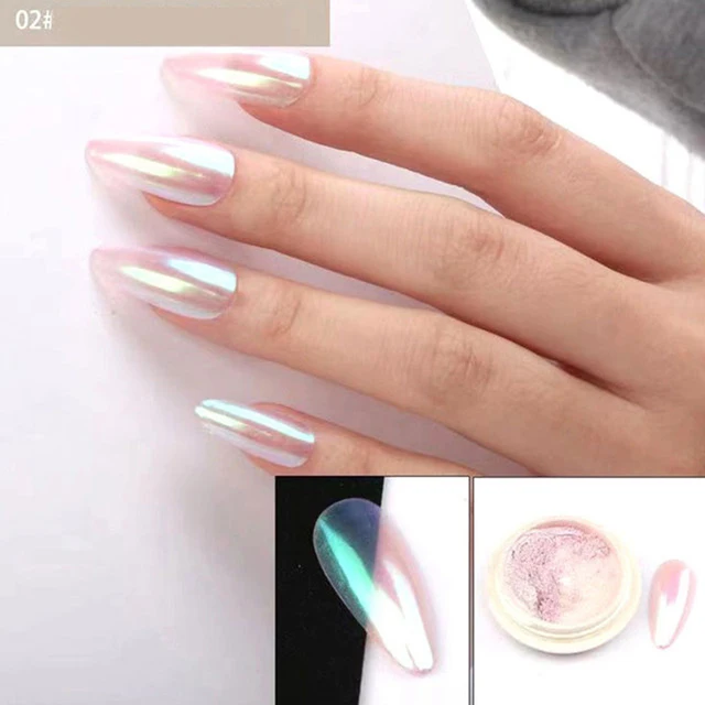 Glitter Nail Powder For Women,3g Glitter Holographic Rainbow Nail Art  Powder Mirror Pigment With Mini Brush Nail Professional For Natural Nails |  