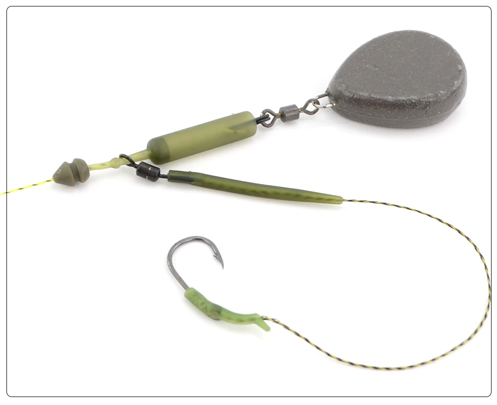 Description Picture 3 of item10 Sets Carp Fishing Rig Kit Fishing Swivel Snaps Fishing Helicopter Rig Hook Sleeve Fishing Accessories