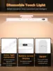 LED Touch Table Lamp Magnetic Desk Lamp Bulit-in 2500mAh Battery for Reading Cabinet Mirror Bedside Rechargeable Night Lights 6