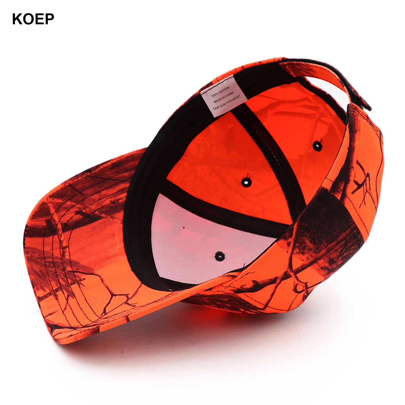 KOEP Jungle Tree Orange Camouflage Cotton Dad Snapback Hat Outdoor Fishing Baseball Cap Hunting Hat KBRT5 6