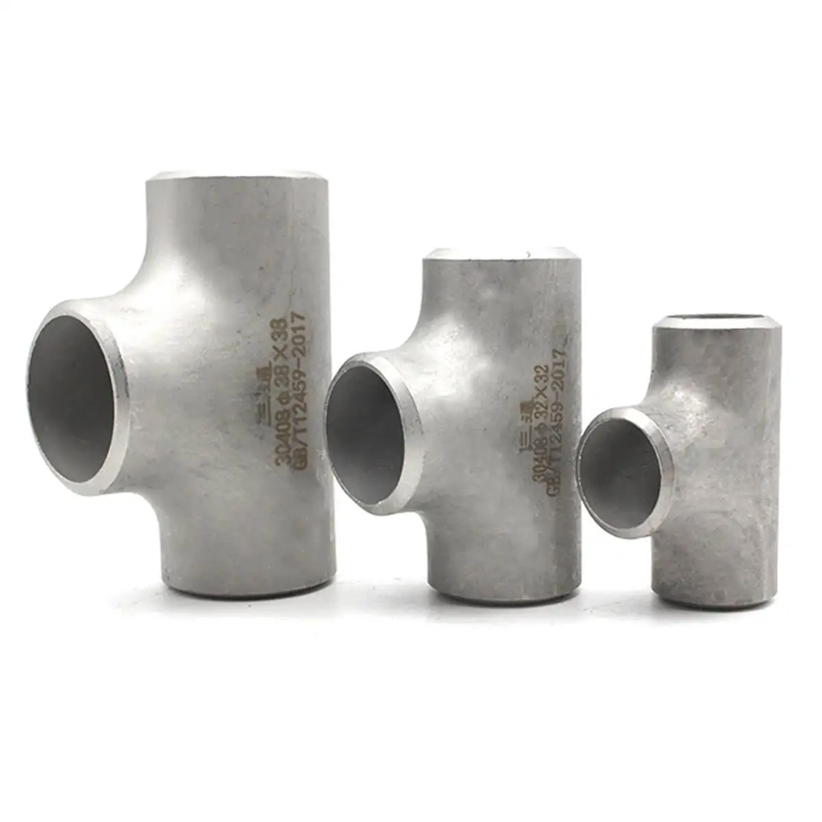 304ステンレス鋼,3方向突合せ溶接パイプ継手,水性ガス,32mm