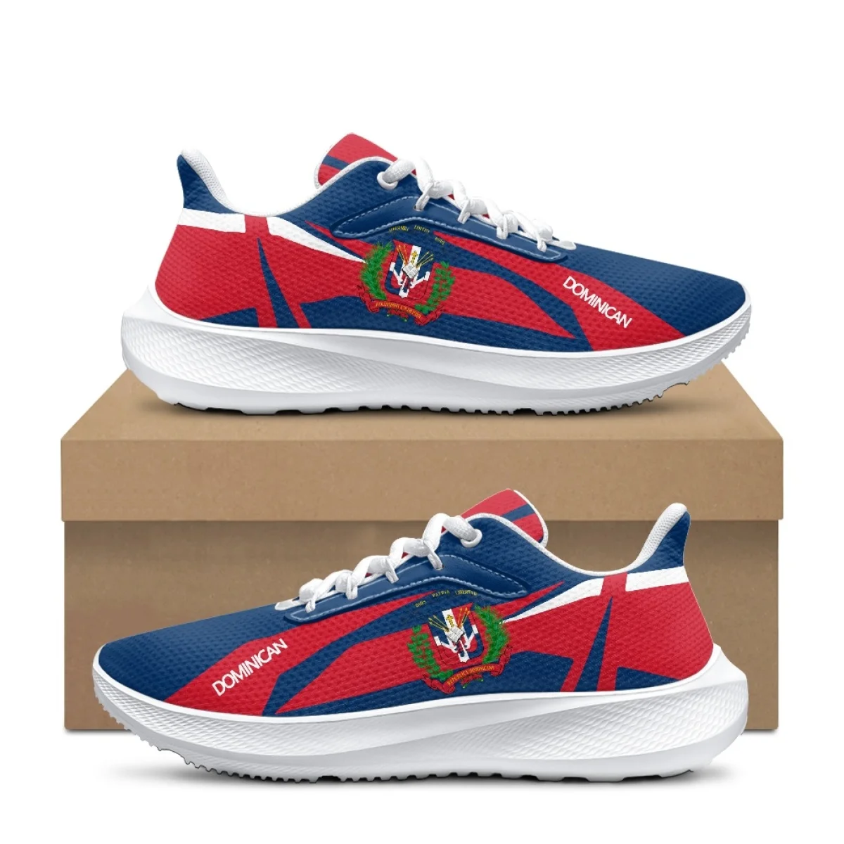 

Dominican Flag National Emblem Shoes Spring Autumn Brand Design Lightweight Comfort Sneakers Dirt Resistant Platform Featwear