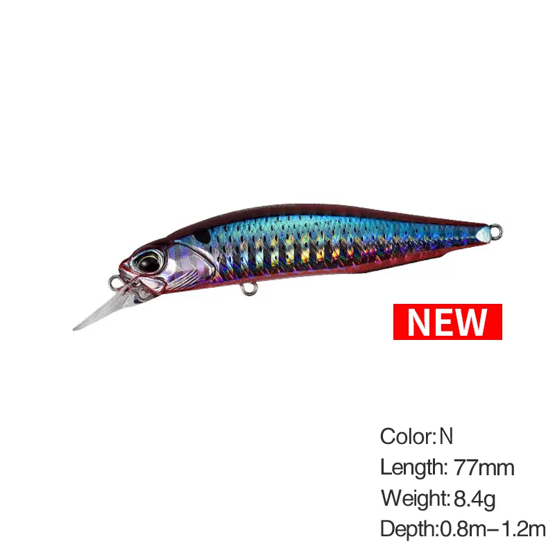 2025 New 77mm / 63mm Fishing Lure Sinking Minnow Jerkbait Hard Lures Fishing Wobbler Bass Crankbait Trout Lure Cocked Mouth Bait - Image 16