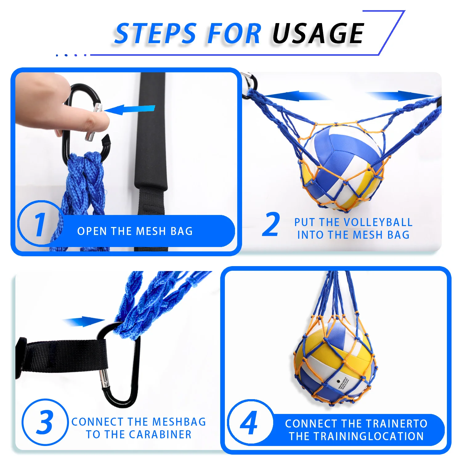 Adjustable Volleyball Spike Trainer-Enhance Your Serving, Jumping, Arm Speed, and Spiking Power with This Effective Volleyball
