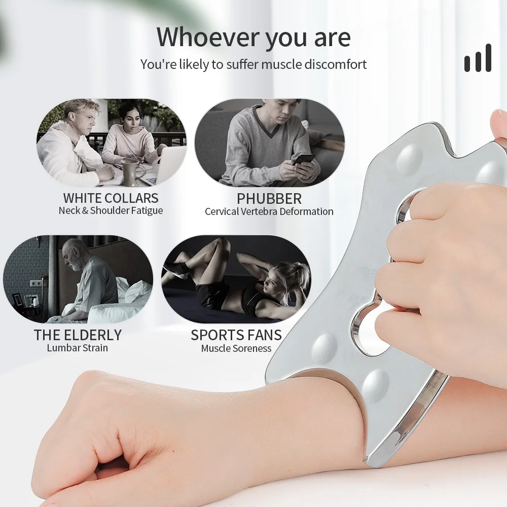 Stainless Steel Body Guasha Physical Therapy Fitness Muscle Scraper Fascia Scraping Muscle Massager Sports Muscle Fibers Release