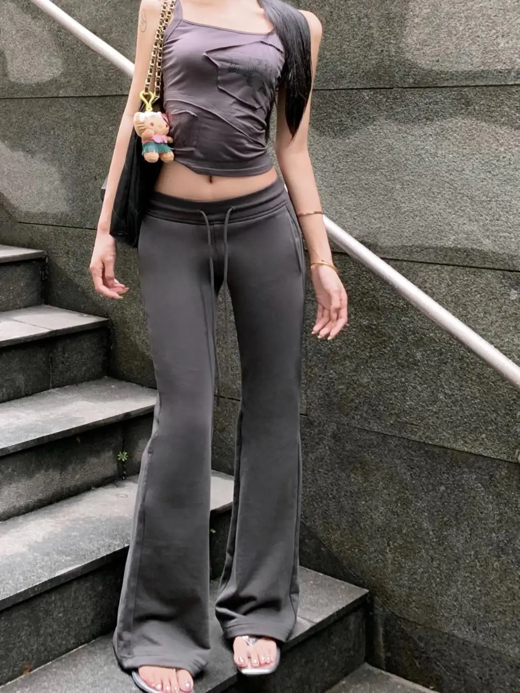 Nuofengkudu Tobilleros Pantalon Chandal Mujer Deporte Bolsillos