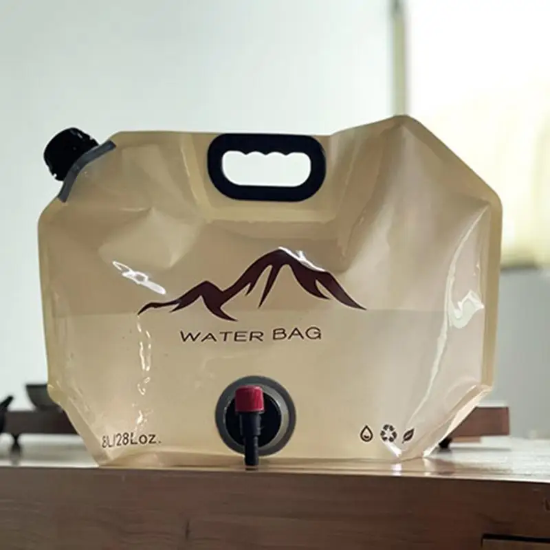Sac à Eau Pliable Uxcell 5L - Cruche De Rangement Plastique Transparent, Camping, Neuf