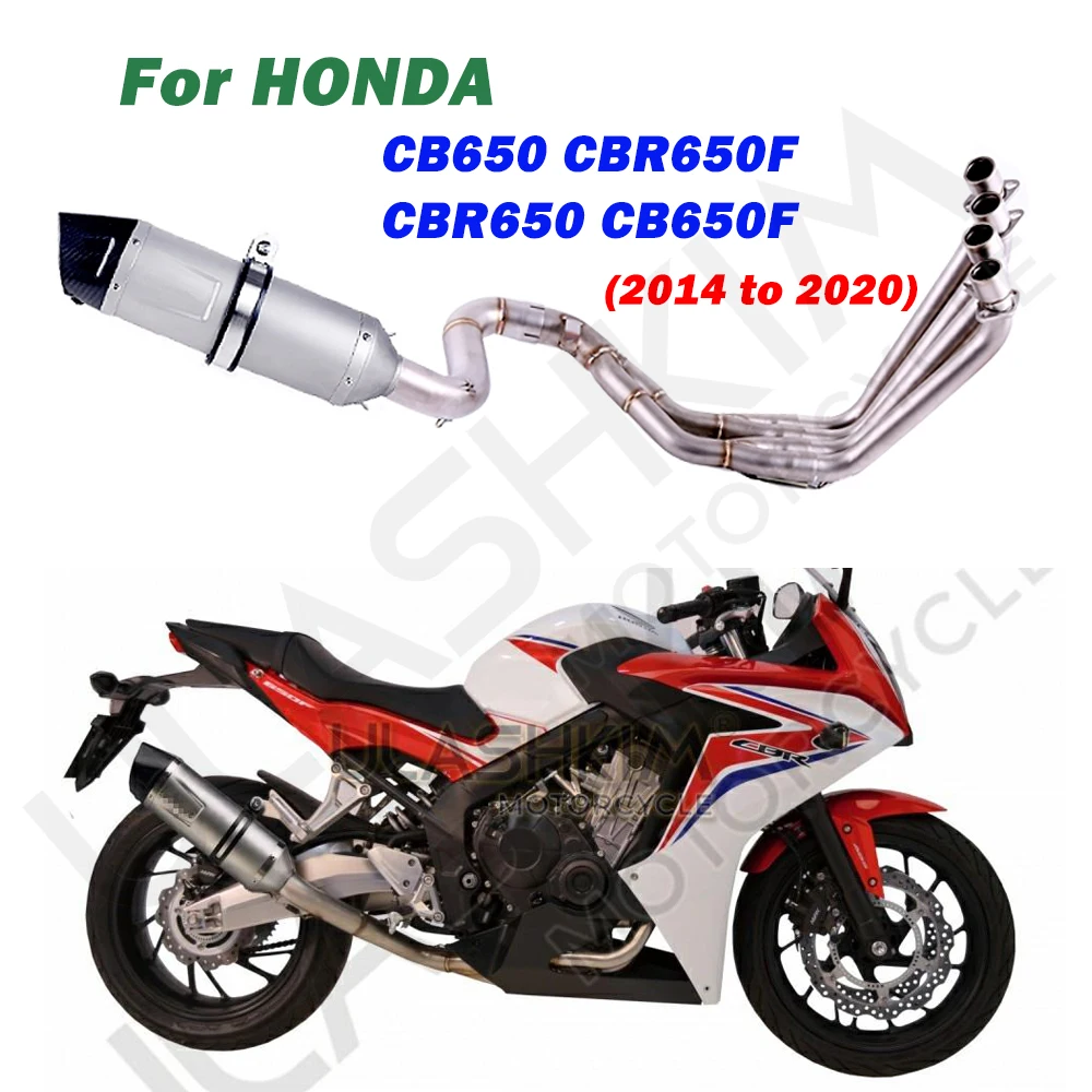 

CBR650 полная система глушитель для Honda CB650 CBR650F CB CBR 650 CBR650 CB650F 2014-2020 мотоцикл Выхлопная Труба среднего канала CB650