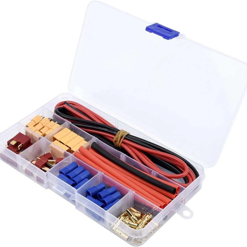 1Set T Plug and EC3 XT60 Male Female Connectors High Temperature Resistant for Battery Charging Adapters F19E