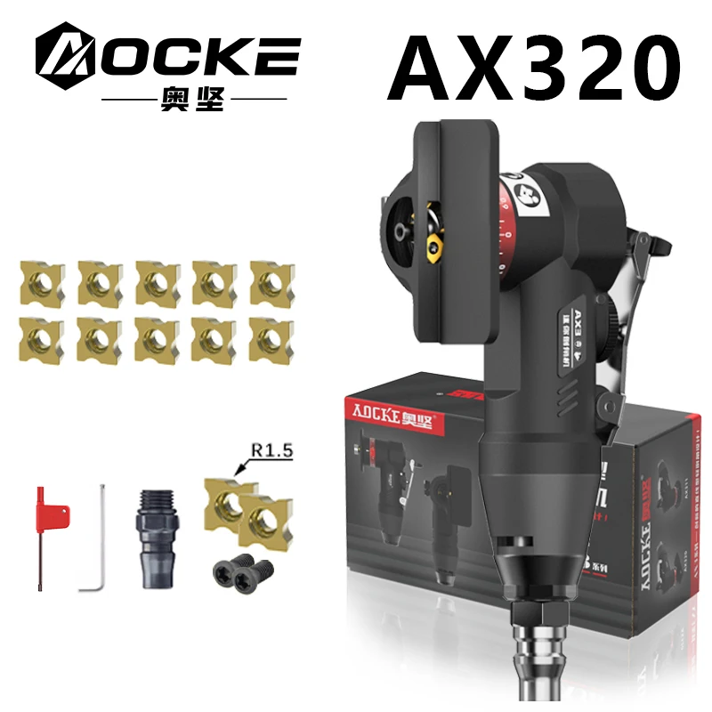Фото AOCKE AX320 пневматическая машина для снятия фаски, миниатюрная угловая шлифовальная машина для снятия фаски, снятия заусенцев №1