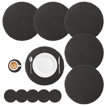 Round Braided Placemats Set 8