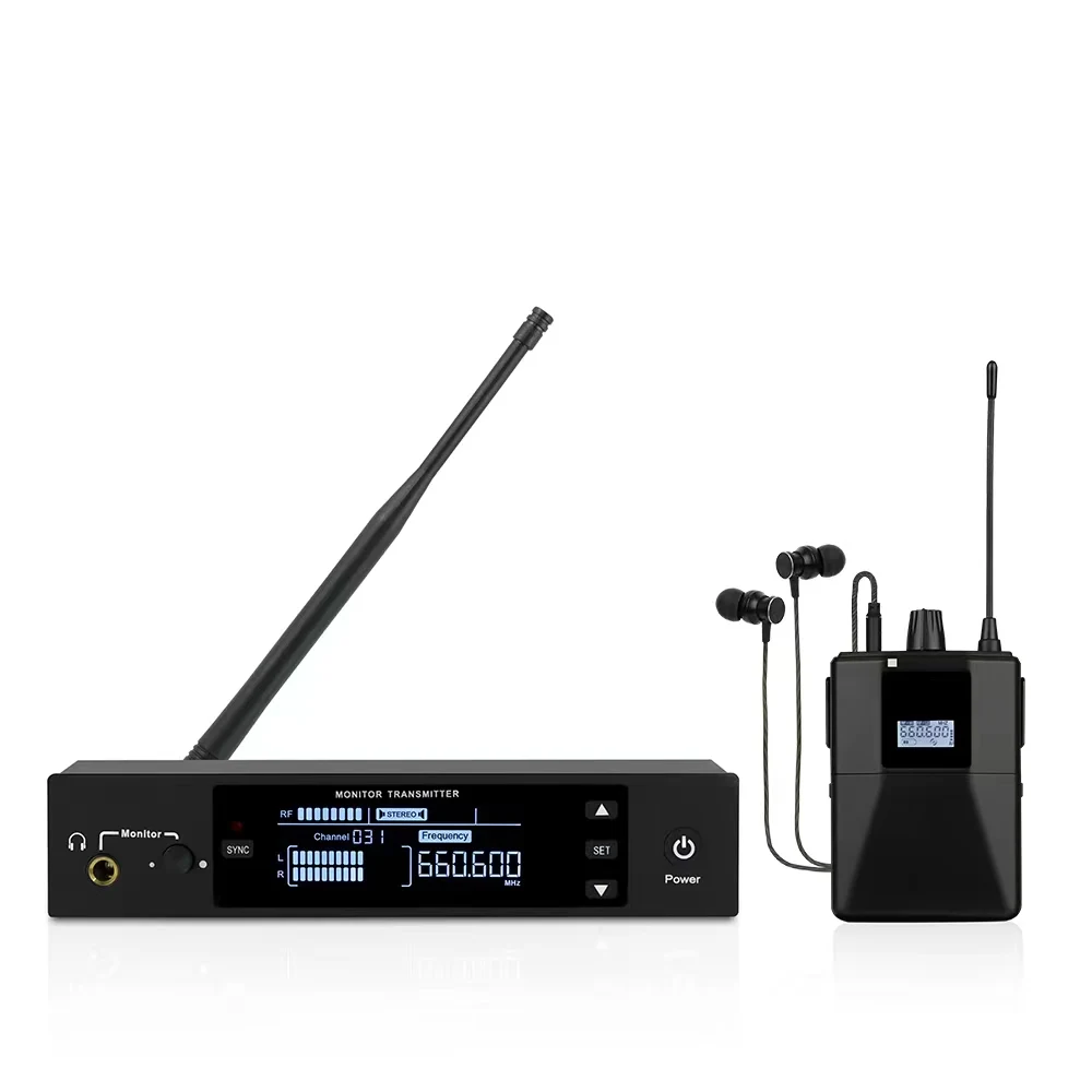 EM300 Professional Wireless In-ear Monitor Stereo/Mono 500-900MZH for Stage Studio