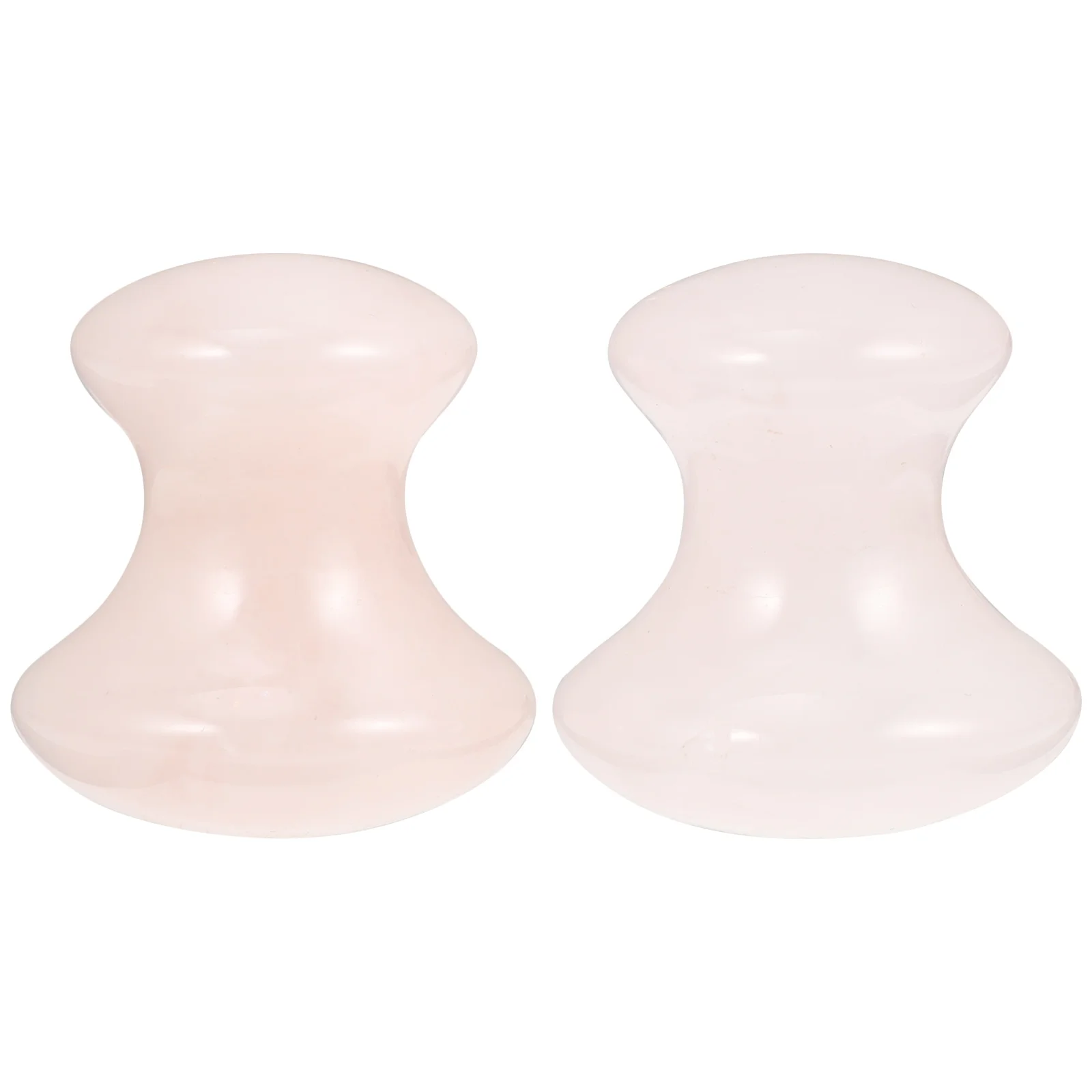 2 Pcs Mushroom Shaped Massage Stick Gua Board Neck Natural Scraping Plates Rose Quartz SPA Spa Scraping Stones mushroom natural плед