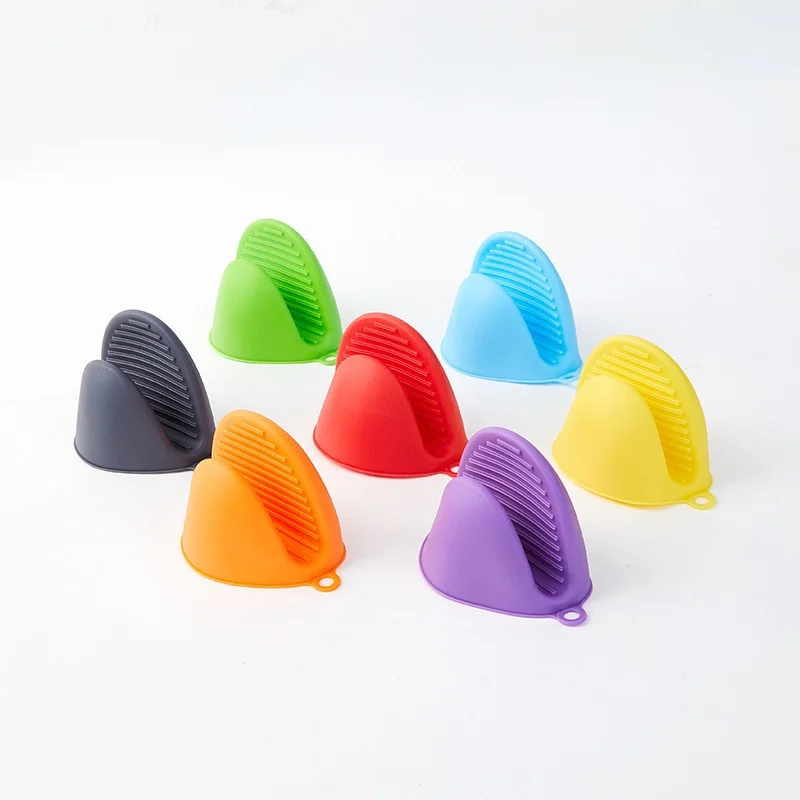 Silicone Oven Mitts 2pcs Thicken Baking Microwave Oven Glove Heat Insulation Anti-slip Grips Bowl Pot Clips Kitchen Gadgets
