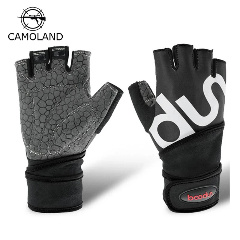 

gym gloves men women Sports Gloves Wrist Wrap fingerless fitness glove Weight Lifting training Exercise Mitten Half finger
