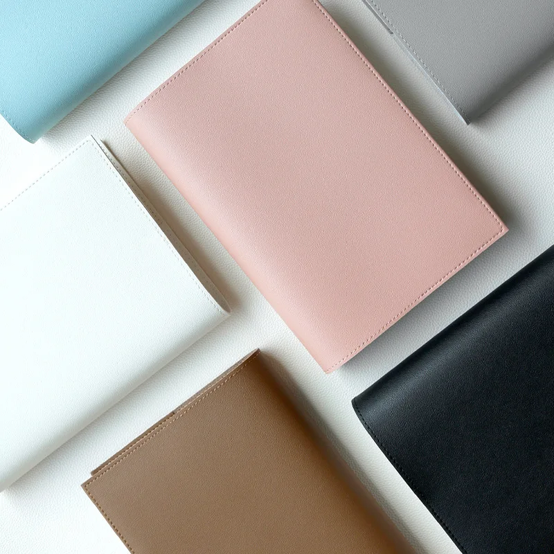Personalized Pu Leather Book Cover Bookmark Simple Solid Color Notebook Leather Cover Can Hold Bible As Gift For Friends - 5