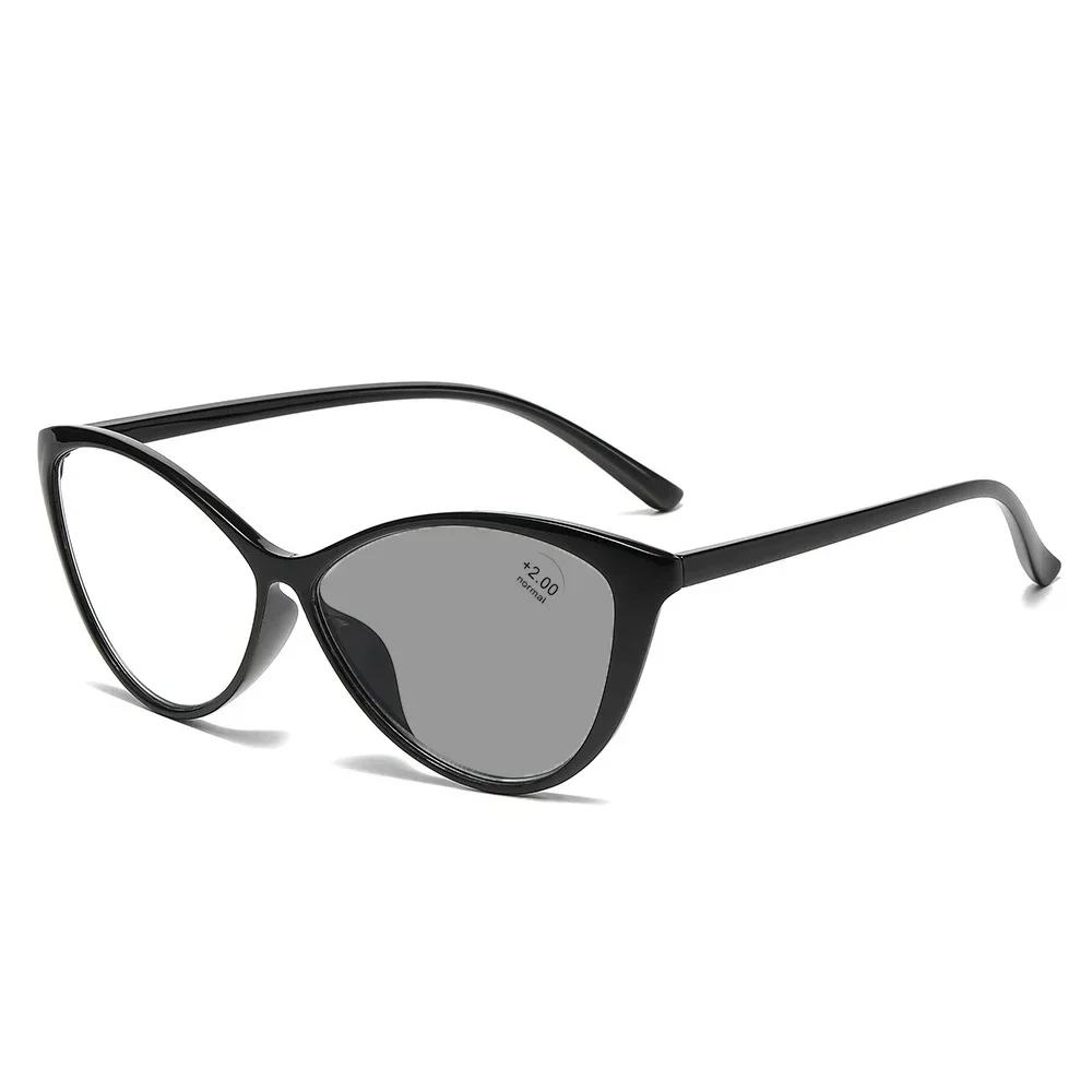 New Vintage Photochromic Eyeglasses Large Frame Cat Eye Reading Glasses Blue Light Blocking Eye Protection Presbyopia Eyewear 3